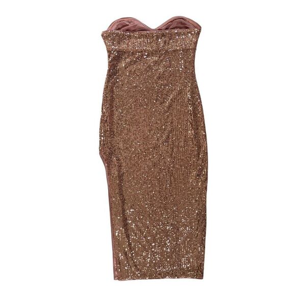 MAJORELLE Maizie Midi Dress in Rose Gold - Picture 6 of 11